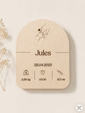 Carte de naissance en bois - Arche