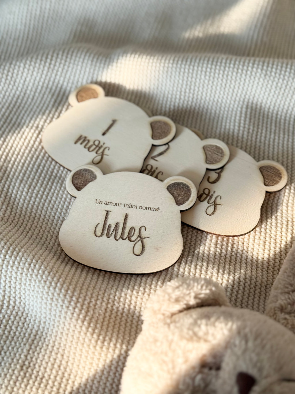 Cartes étapes en bois - Ours